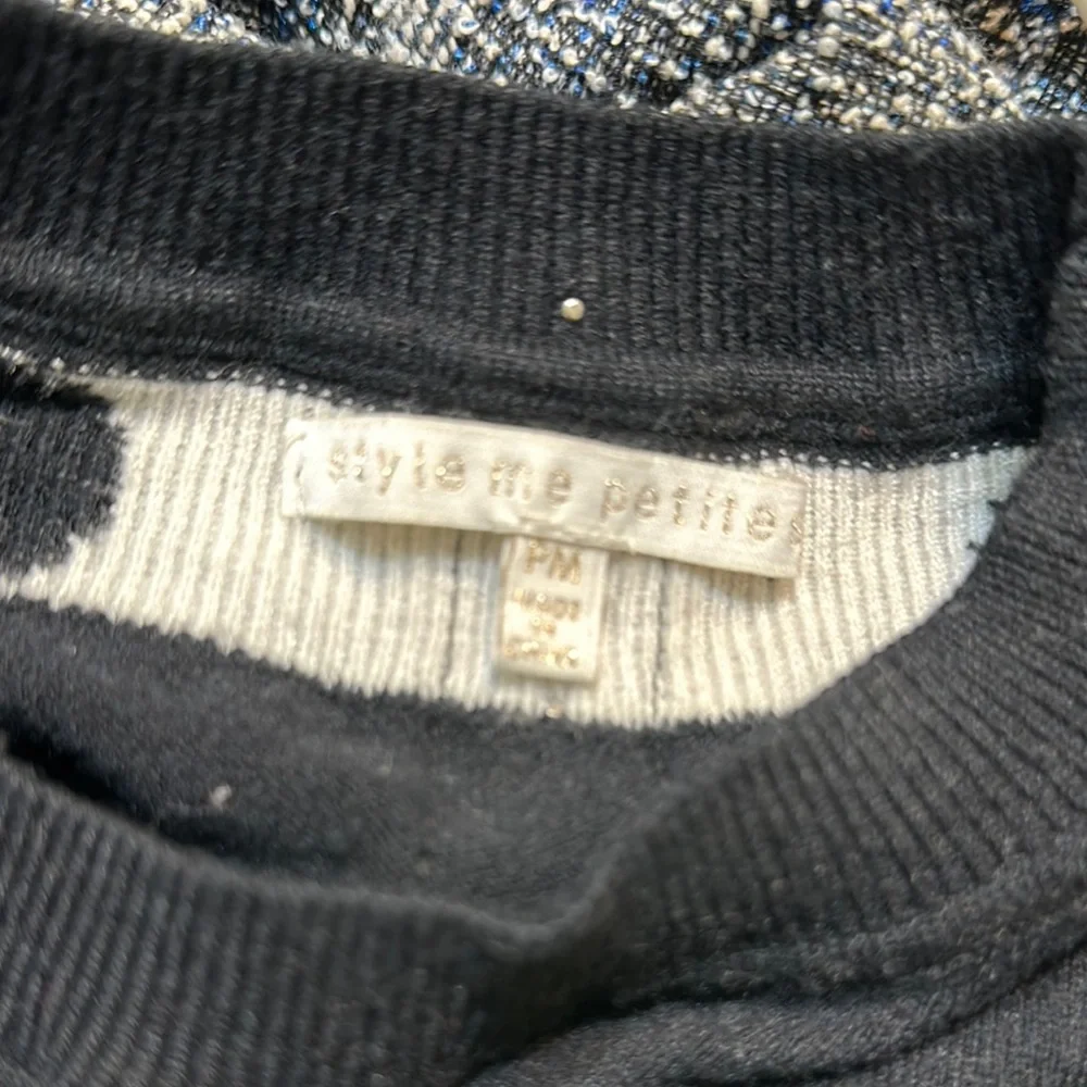 Style Me Petites-Charming Polka Dot Sweater NWOT - Picture 6 of 8